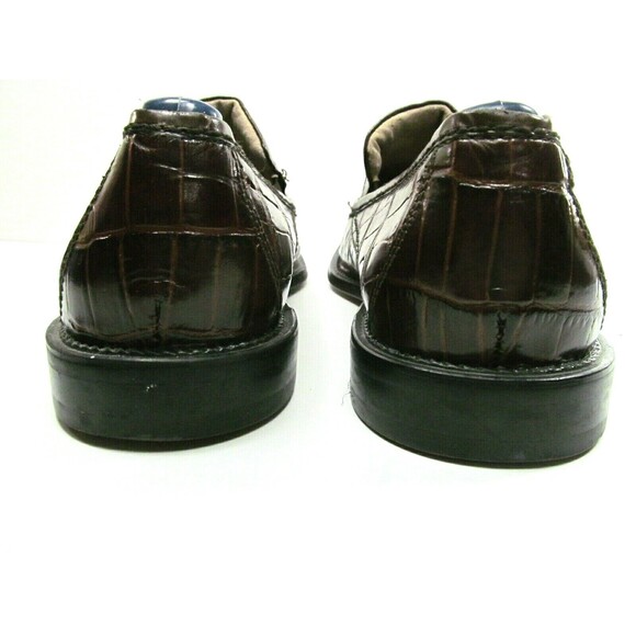 Stacy Adams Genuine Snake Brown Leather Tassel Loafers Mens Size US 8 M - Picture 3 of 12
